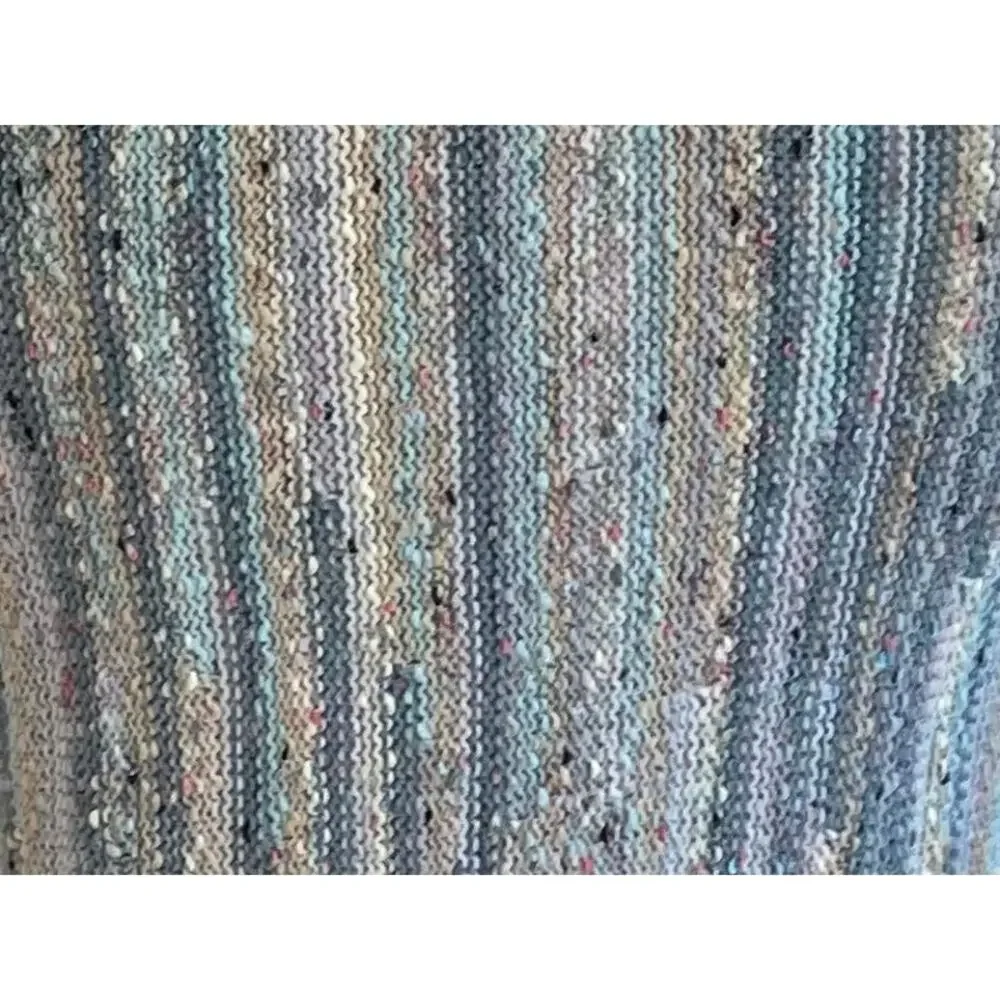 J. Jill Multicolor Cotton Blend Striped 3/4 Sleeve Sweater, Beach Boho, Size XS